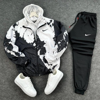 Комплект мужской спортивный костюм N - black/white M (259442)