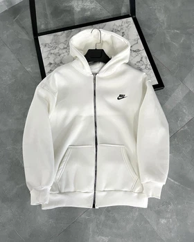 Кофта Для Мужчины Зоп Худи На Замке Найк N1 - White S (239110)