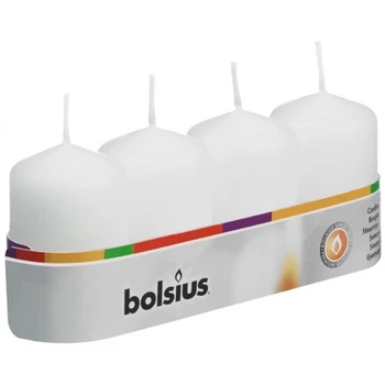 Набор свечей Bolsius столбик 60/40мм, 4шт Белые (566702)