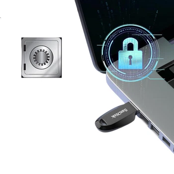 Флеш-накопичувач SanDisk 128 ГБ USB 3.2 CZ550 Green із безпечним шифруванням для відновлення даних для навчання, офісної роботи, торгів, компактний портативний автомобільний флеш-накопичувач великої ємності