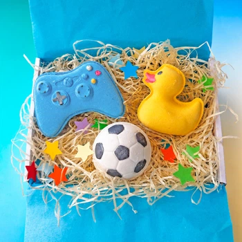 Чоловічий набір бомбочок "Smile & Play" для ванни, хлопцю, хлопчику, сину на день народження