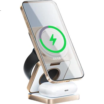 Зарядное устройство MOMAX 3 в 1 MagSafe 15 Вт складное для iPhone 17/16/15 Pro Max
