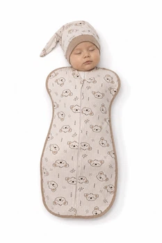 Євро-пелюшка з шапкою в рубчик Babykroha з Коалою коричнева BABYKROHA 56 см (54935)