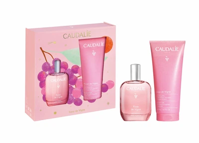 Набір Rose des Vignes 50 mL Caudalie Set - Xmas 2026 (Гель для душу Rose de vigne, 200мл, Rose de Vigne Енергетична туалетна вода, 50мл)