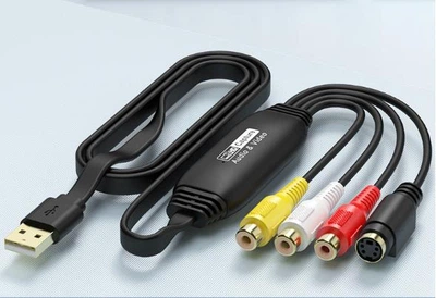 USB карта/плата видео захвата конвертер оцифровка c кассеты устройство для захвата и записи видео тюльпаны S-Video RCA -> USB 1080p Черный