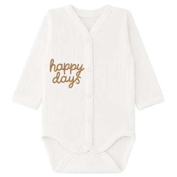 Боди детский интерлок Арлекин Happy days 6139-792 36 56 см Молочный