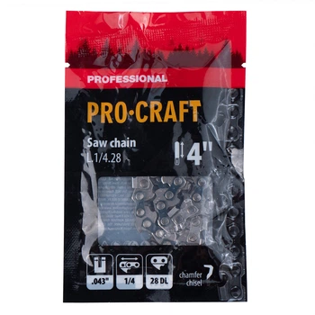 Цепь для цепной пилы Procraft L.1/4.28 Universal 1/4" шаг 28 см.