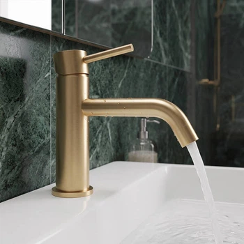 Змішувач для раковини Devit Flow 550547BG, brushed gold