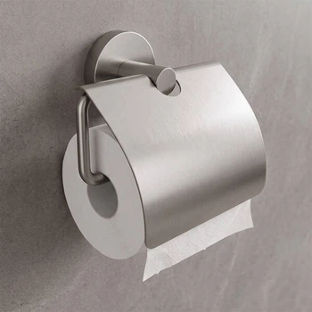 Тримач туалетного паперу з кришкою Devit Flow DFL40000618BN, Brushed Nickel PVD