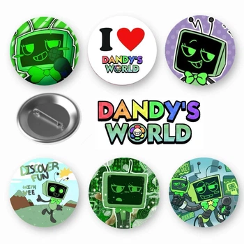 Набор закатный значков Dandy's world Roblox Мир Денди Роблокс персонаж Vee Ви 6 шт (ЗН10167)