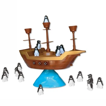 Настольная игра Балансирующий пиратский корабль 26,5x26,5 см Коричневый