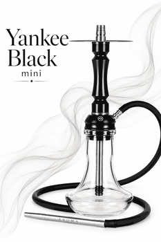 Кальян Aroma Hookah Yankee Black mini 41 см Арома Хука Янки Черный Нержавеющая сталь