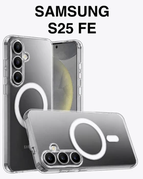 Чохол силіконовий з магнітом протиударний Case with MagSafe для Samsung Galaxy S25 FE (Samsung S25FE)