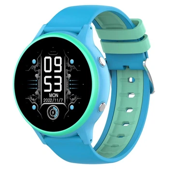Дитячий GPS годинник-телефон Lemfo B97 для хлопчика з SIM карткою, 4G, дзвінками, прослуховуванням, геолокацією та кнопкою SOS До 5 днів роботи Синій