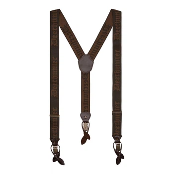 Підтяжки DEERHUNTER Combi Braces на кліпси чи ґудзики Коричневий
