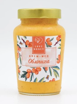 Крем-мед з обліпихою та куркумою LOVE HONEY "Обліпиха" 600 г