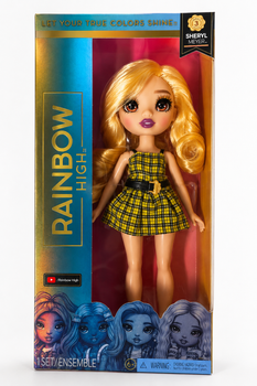 Лялька Rainbow High, модна лялька з довгим світлим волоссям та стильним жовтим платтям, 6+