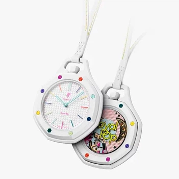 Кишеньковий годинник Swatch&AP Royal Pop 1:1 колір White Multi