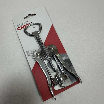 Штопор 2 в 1 з наржевіючої сталі BRAVO CHEF BC-5103