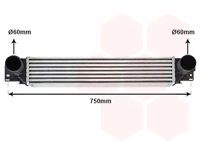 Інтеркулер 37004442 VAN WEZEL Van Wezel 37004442 Chevrolet Captiva 4805404, 96629070