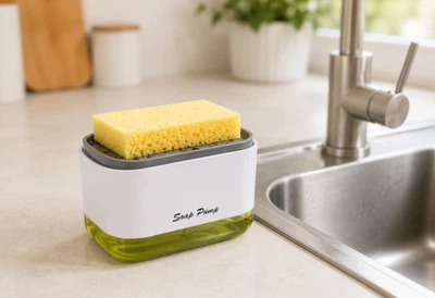 Органайзер для мочалок із дозатором мила Soap Pump