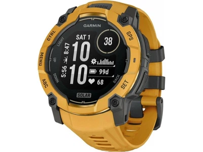 Смарт-годинник Garmin Instinct 3 50mm Solar Sunburst with Sunburst/Gray Band (010-02935-02/42)
