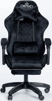 Кресло геймерское DIEGO ALCANTARA PRO Black
