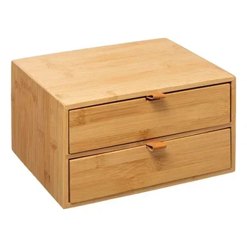 Органайзер с 2 выдвижными ящиками 5five Simply Smart, 20×25×14,5 см, натурального цвета