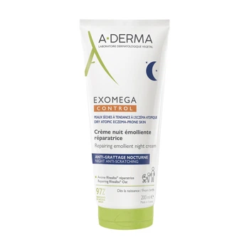 Крем-емолент для обличчя і тіла A-Derma Exomega Control відновлюючий нічний 200 мл