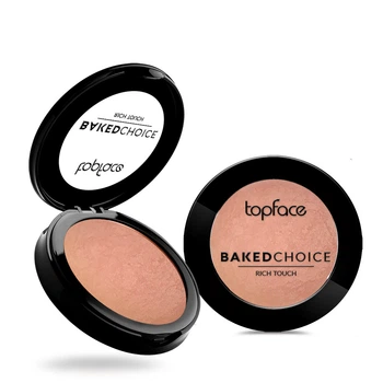 Рум'яна для обличчя компактні TopFace PT703 №004 Shimmer Peach з мінералами та вітаміном Е