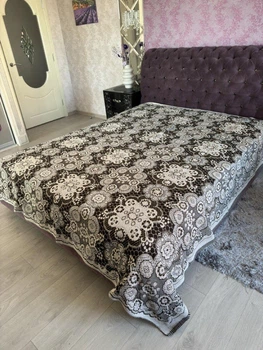 Стильное двустороннее гобеленовое покрывало Франческа 200×220 см евро на большую кровать