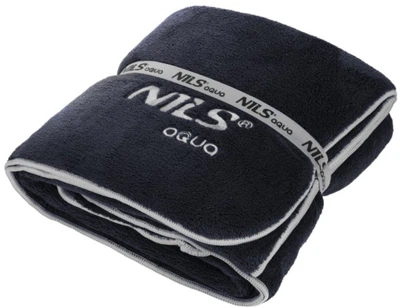 Рушник NILS AQUA NAR14 з мікрофібри frotte 160x80 см Чорний (5908261680120)