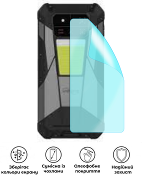 Защитная полиуретановая матовая пленка Medium Armor на корпус смартфона Unihertz Tank 4 Pro
