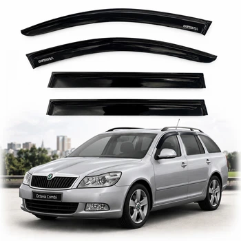 Дефлектори вікон вітровики Skoda Octavia A5 Універсал 2004-2013 Скотч 3M Voron Glass