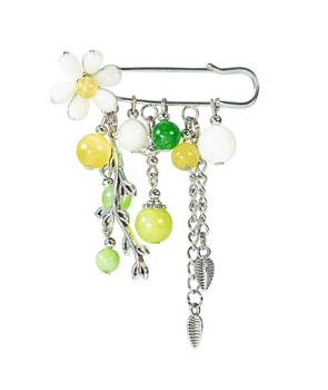Брошка "Весняний цвіт" Перламутр, Онікс, Котяче око 1Дизайн-Студія "FF" 13.02.28.082