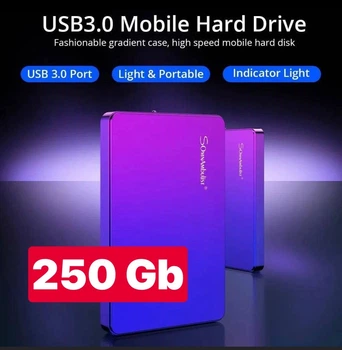 Внешний жесткий диск 250 ГБ SomnAmbulist + сумка для хранения USB 3.0 для ПК / MacOS / PS4 / XBox