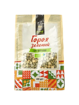 Крупа горох зелёный органический, без глютена Экород, 400 г