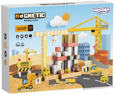 Klocki magnetyczne Woopie 165 elementów 3D do budowy maszyn (5906280658946)