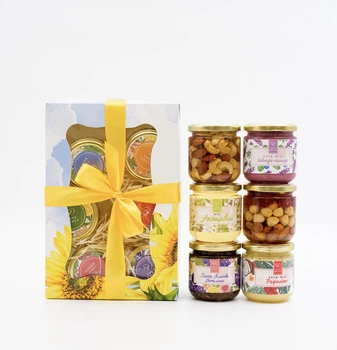 Набір медовий LOVE HONEY 6 баночок 1530 г