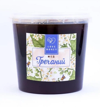 Мед гречаний LOVE HONEY без цукру 1400 г