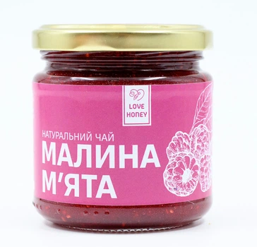 Концентрат ягідно-медовий LOVE HONEY Малина М'ята 220 г