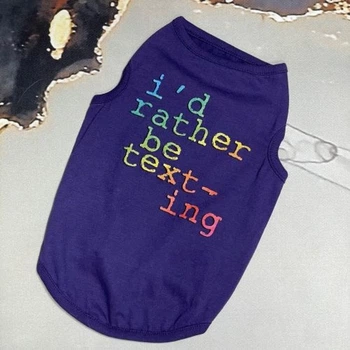 Майка для собак "I'd Rather be Texting" синий M Multibrand (2000003550104)