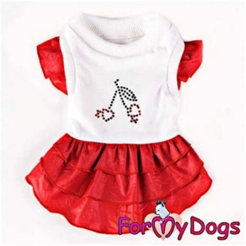 Платье для собак "Вишенка" красный 8 For My Dogs 000355105