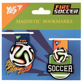 Закладки магнітні Yes Football, 2шт (708111)