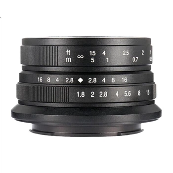 Объектив Qigongjiang 25 мм F1.8 с ручной фокусировкой для Sony E-mount, серебристый