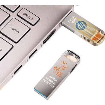 Флеш-накопичувач HP 64 ГБ USB 3.2, USB-накопичувач великої ємності Xinxinshi Orange, високошвидкісний 200 МБ/с для навчання, офісу, торгів, комп'ютера, використання в автомобілі, універсальний металевий USB-накопичувач великої ємності
