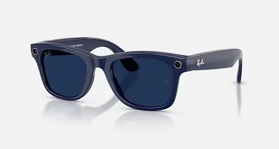 Смарт-окуляри Ray-Ban | Meta Wayfarer [Gen 2] Large Shiny Cosmic Blue Frame / Clear to Sapphire Transitions Lenses (RW4012 6628MF 53-22)
