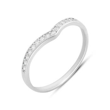 Серебряное кольцо с фианитами, вес изделия 0,99 гр (2209867)