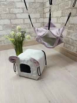 Комплект для гризунів будиночок, гамак Animals_joy S (009)