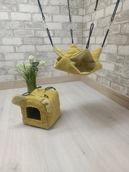 Комплект для гризунів будиночок, гамак Animals_joy S (011)
